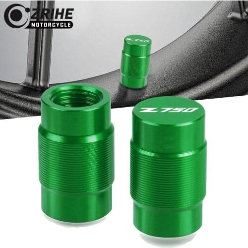 Motorcycle Accessories Couple Aluminum For KAWASAKI Z Z750R 750 R Vehicle Wheel Tire Valve Stem Caps Covers Universal cycle CNC
