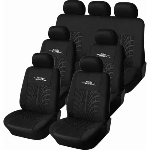 Car Seat Covers Front Seat Covers Back Seat Covers Full Set Black Universal Polyestor