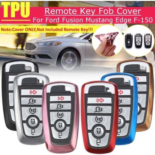 Car TPU Remote Smart Key Fob Cover for Ford Fusion Mustang Edge Ecosport Explorer F150 F250 2017 2018 2019 Car Key Shell 6 Color