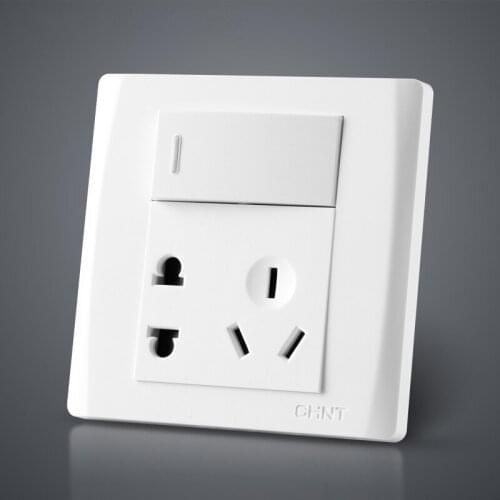 Pure White Electric Power Socket Panel With Switcher 2 Holes And 3 Holes Home Special Used Outlet Plugs Cheap Price