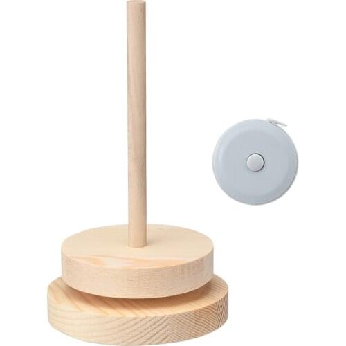 Wooden Spinning Yarn Spool Holder Household Portable Solid Rotatable New Durable Hand Sewing Articles