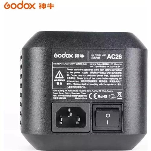 Godox AC26 Original AC Power Unit Source Adapter with Cable for AD600PRO Outdoor Flash