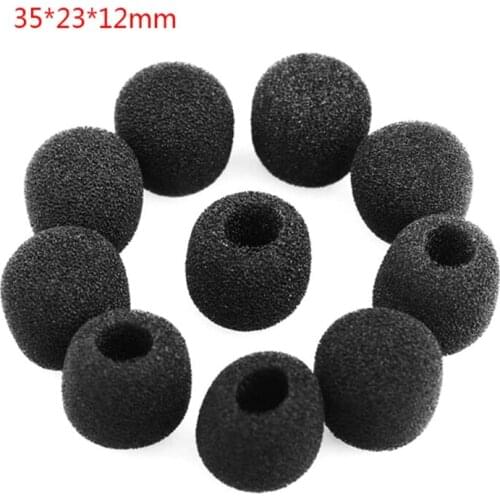 H05A 10pcs Headset Replacement Cover Gooseneck Sponge Foam Microphone Windscreen Protector