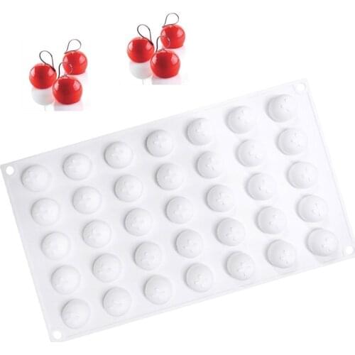 Good Material Ball Cake Mold White Dessert Christmas Hat Ingot Chocolate Food Grade Silicone Fondant French Mousse