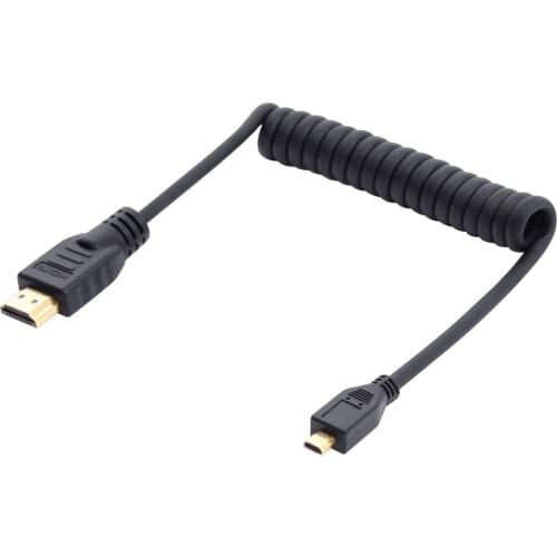 D&W Ansso HDMI video signal cable Mirco HDMI Spring wire Somy SONY Micro Single A7 M2 M3 R3 R4 S2 A9 6400 65 66 HDMI D TYPE
