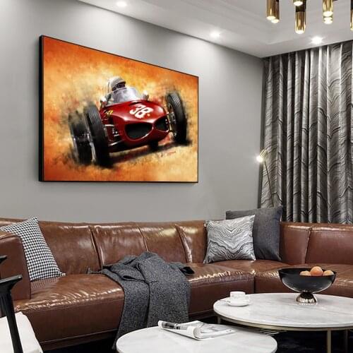 Best Motor Racing Art Images Automotive Art Poster Painting And Print On Canvas Wall Art Picture For Living Room Home Decor