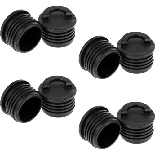 MagiDeal 8 Pieces Black Kayak Marine Boat Scupper Stopper Bungs Drain Holes Plugs Paddle Drip Rings Kayak Accessory