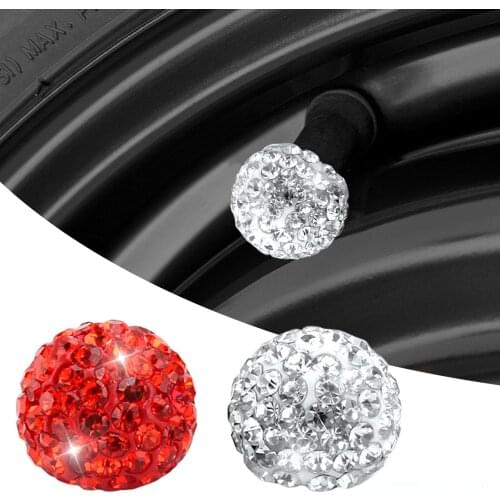 Car Tire Valve Caps Crystal Bicycle Tyre Wheel Waterproof Air Anti Dust Caps Cover Car Decoration