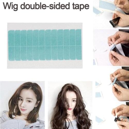 1 Sheet 12 Pcs Seamless Double-side Hair Tape Adhesive Side Extension Human Tape For Wig Hair Hair Film Double For Remy Too A3B8