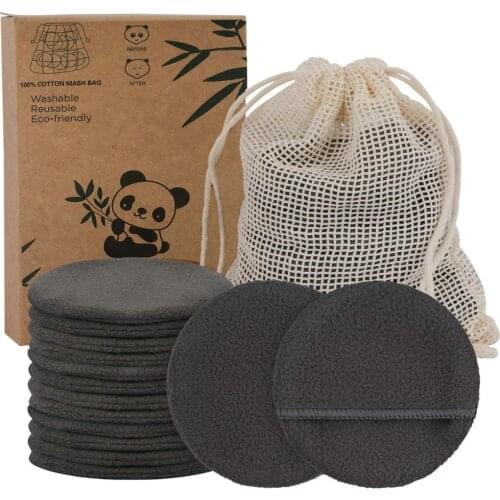 14/20 Packs Reusable Bamboo Cotton Makeup Remover Pads Facial Toner Pads Washable 4 Layer Face Pads Facial Skin Care Wipe Pads