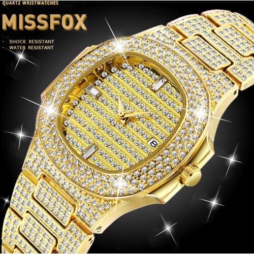 MISSFOX Watch For Men PP Nautilus 5711 Designer Brand Day Date Top Luxury Mens Wrist Watch Gold Plated Patek Watch Male Clock