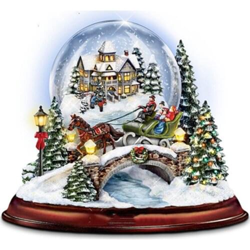 Meian Christmas DIY Christmas 11CT Cross Stitch Embroidery Kit Needlework Set Printed Cotton Thread Home Decor