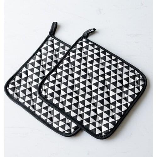 2 pieces thick cotton heat Resistant Hot Pads Multipurpose Pot Holders, Trivets, Jar Openers, & Spoon Rests