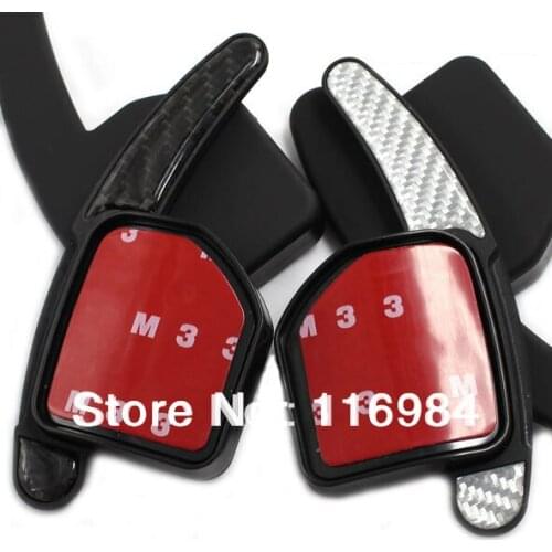 NEW!! 1Pairs Carbon fiber DSG Direct Shift Gear Paddle Extension Gear Switch For AUDI SKADA Octavia Superb