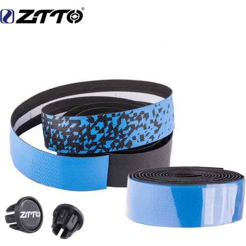 ZTTO Professional Cycling Road Bike bar Tape Cork EVA PU Bicycle Handlebar Tape Soft Anti-Vibration Wrap With 2 Bar Plug