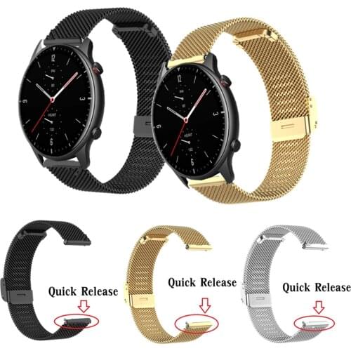 Stainless Steel Metal Strap For Amazfit GTR 2 Smart Watchband For Xiaomi Amazfit GTR2 2e 47mm 42mm Pace Stratos 3 2 Bracelet