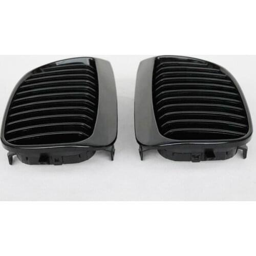 One Pair BLACK STYLE 2004-2007 E81 E87 GRILL FOR BMW E81 E87 FRONT MESH GRILL
