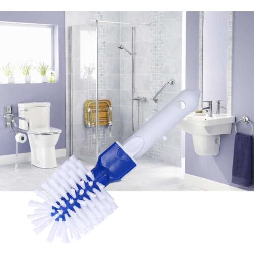 Toilet Brush Soft Bristles Plastic for Household Bathroom Clean Tool Portable Hand Held Cleaning Brush