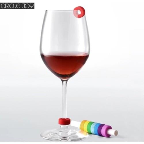 Youpin Circle joy Silicone Party Wine Glass Identification Ring Identification Markers Red Wine Food Contact Level Colorful