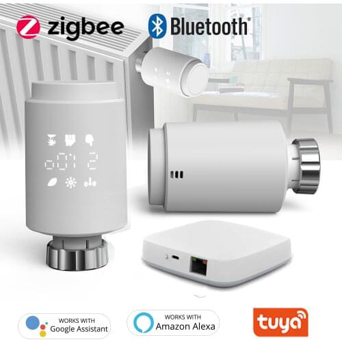 Tuya Zigbee Thermostat Programmable Smart Radiator Thermostatic Valve BT Temperature Controller Works with Alexa,Google Home