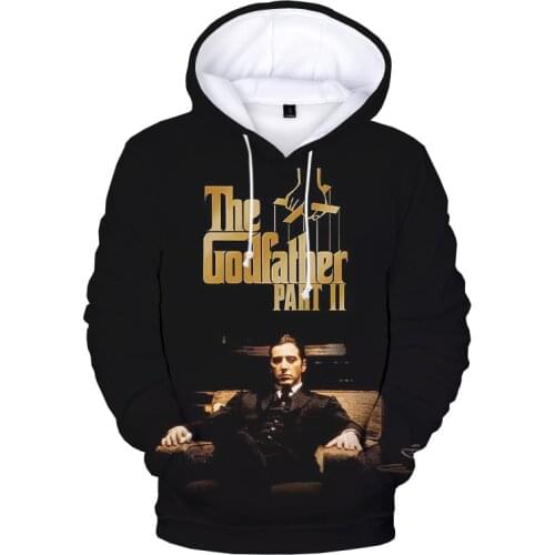 2021 Hoodie The Godfather 3D Print Hoodie Sweatshirts Gangster Movie Streetwear Oversized Hoodies Men Women Casual Pullover
