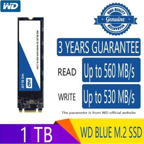 Western Digital Blue 500GB 1TB M.2 Solid State Drive Hard Disk NGFF Internal M2 2280 SATA 6Gb/s 560MB/s for PC Laptop Notebook