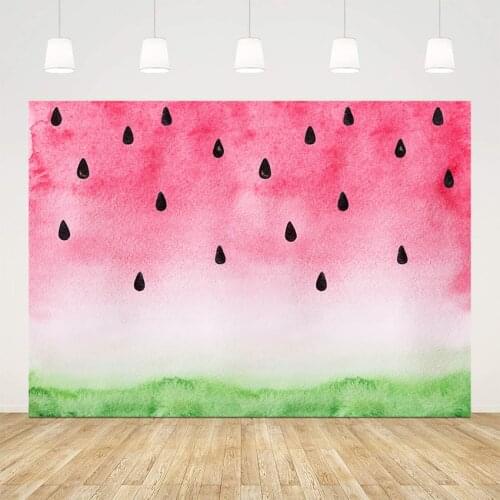 Photography backdrop watermelon theme party decoration prop newborn kids portrait photo shoot background vinyl floor