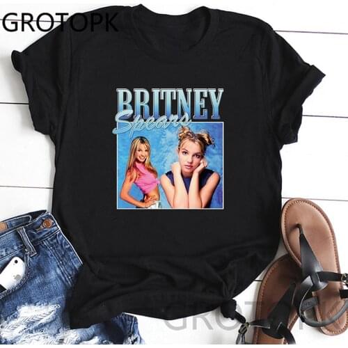Britney Spears Beautiful Photo Womens Black Japan Harajuk Womens Tops Tees Women T Shirt Clothing