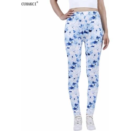 CUHAKCI Hot New Fashion Printed Leggings Women Push Up Fitness Leggin Sporting Slim Jeggings High Elastic Ankle Gym Sexy Pants