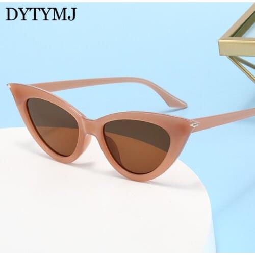 DYTYMJ Vintage Cat Eye Sunglasses Women 2021 Luxury Brand Vintage Small Frame Cateye Sunglasses for Women Lentes De Sol Mujer
