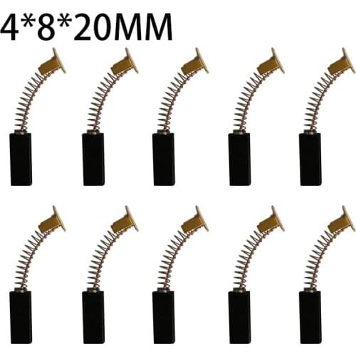 10PCS Centrifuge Carbon Brush Wear-Resistant High Quality 4*8*20 Spring Graphite Brushes TL80-2