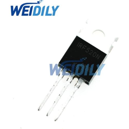 10pcs/lot IRF520N TO-220 IRF520NPBF IRF520 MOSFET irf520 Transistor Triode