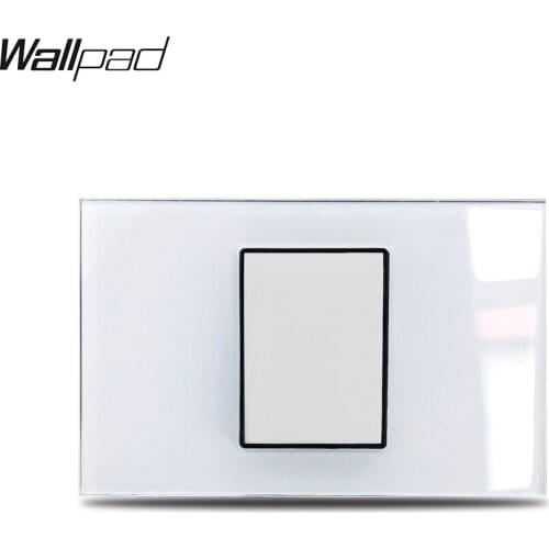 118*75mm US Blank Plate for Wall Hole Wallpad L3 White Glass Panel AU US Standard Light Switch Cover Plate
