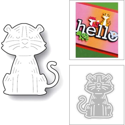 2020 New Lovely Animal Tiger Stripe Embossing Metal Cutting Dies For DIY Scrapbooking Album Greeting Card Paper Making No Stamps