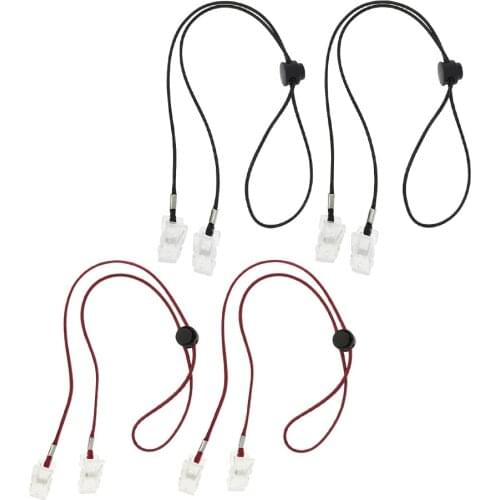 4 Pieces Flexible Bib Napkin Chains Holder Meal Paper Towel Clip Landyard