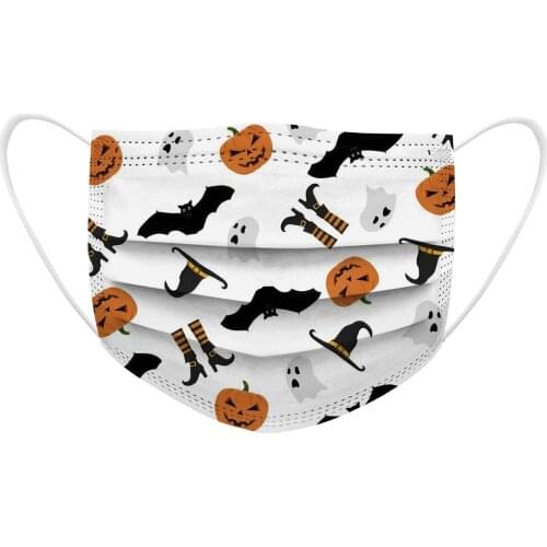 50PCS Childrens Cartoons Halloween Mask Cute Animal Print Disposable Face Mask Ear Loop mascarillas quirurgicas homologadas