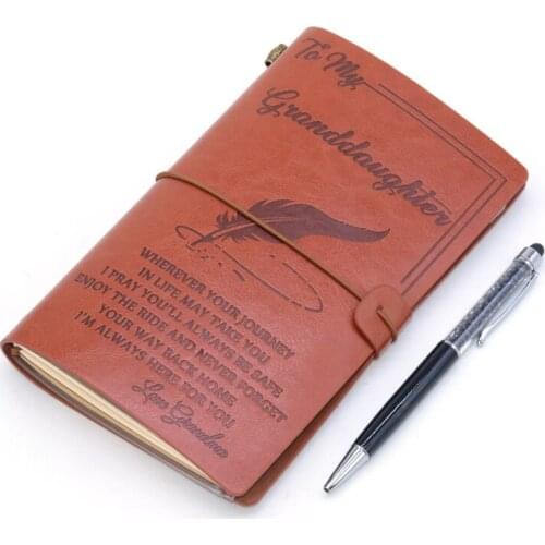 Notebook Planner Diary Vintage Caderno Sketchbook Journal Love Mom Dad Cuadernos A6 Note Book Planner Inserts Leather Journaling