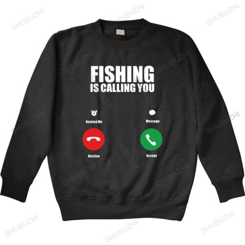 Brand hoodie homme cotton sweatshirt fashion Fishing Is Calling You hoodies Men Fish Gofishing Fisher Fishermen