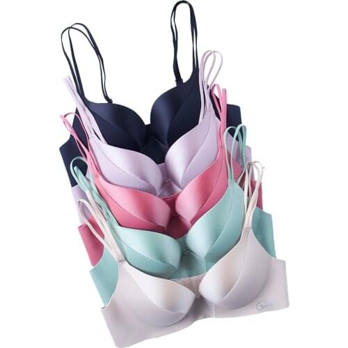 Womens Push Up Bra Seamless Sexy Lingerie Comfort Wire Free Tops Female Underwear Bralette Intimates