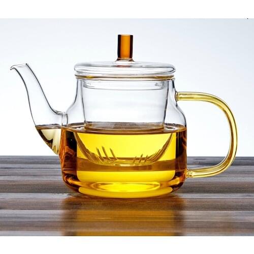 500ml glass teapot with filter tea pot with infuser traditional chinese tea set blooming flower tea Household glass kettle