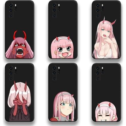 Anime Cute Zero Two Dois Querida Na FRANXX Phone Case For Huawei P20 P30 P40 lite E Pro Mate 40 30 20 Pro P Smart 2020