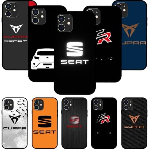 For iPhone 11 12 8 Plus Mini Pro X XR XS Max 4 5 7 6 6S 8 SE Phone Case Black Cover Prime Fashion Funda 3D Coque Seat car