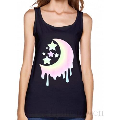 Aesthetic For Girls Pastel Moon Goth Tank Top Novelty Size S-4xl Crazy Create Summer Style Tops Tees Fashion Sexy Vest