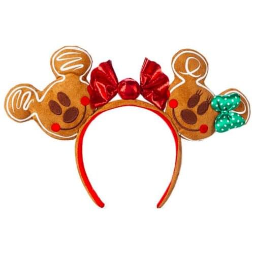 Minnie Ear Headband Mickey and Minnie Gingerbread PARTY COSTUME Cosplay Plush Adult/Kids Headband Gift 2019