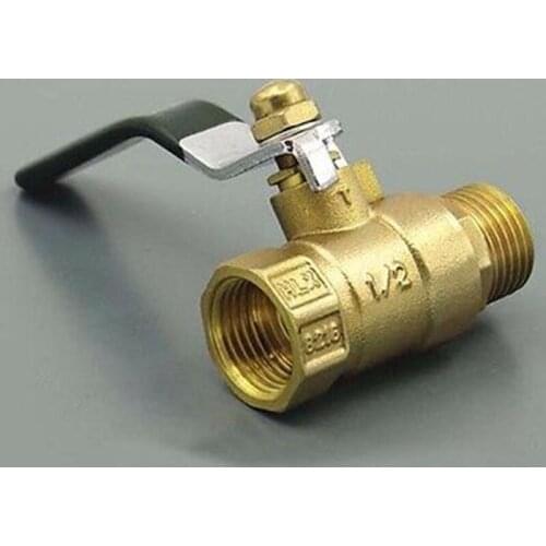 Brass Ball Valve 1" BSP female Thread Turn to 1" BSP male Thread with lever handle for water gas oil