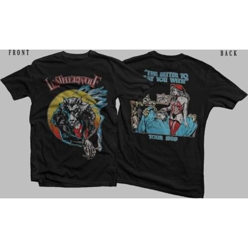 LEATHERWOLF-Heavy metal band-Rough Cutt-Liege LordBLACK T-shirt sizes S to 6XL