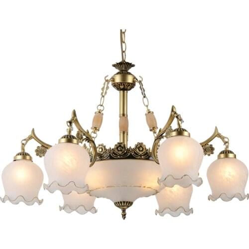 2020New Hot sale chandeliers genuine vintage lustre de cristal handmade golden high quality flowerlike novelty lustres de sala