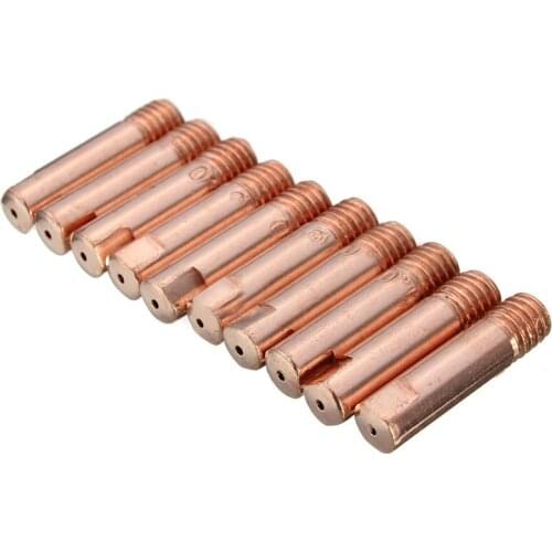 Tips Nozzles Holder Gas Set Copper 25*6mm 10Pcs 0.8/1.0/1.2mm MIG/MAG M6 Welding