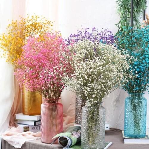 Natural Dried Flowers Gypsophila Home Display Flower Bouquet Babys Breath Shooting Props Wedding Decoration Table Flowers