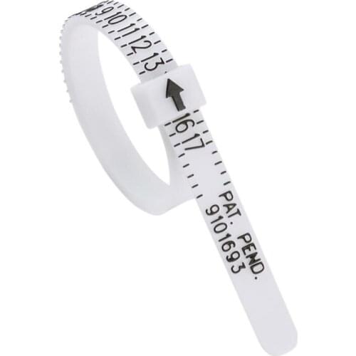 Pandahall 10pcs White Ring Sizer US/UK Finger Measure for Gauge Sizes Men Women Handmade Ring Jewelry Making Measurement Tools